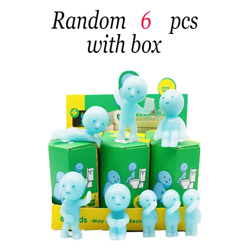 4 Multiple Series Noctilucent Green Doll Blind Mystery Box Action Figures Decoration Desktop Model Toy For Gift Surprise