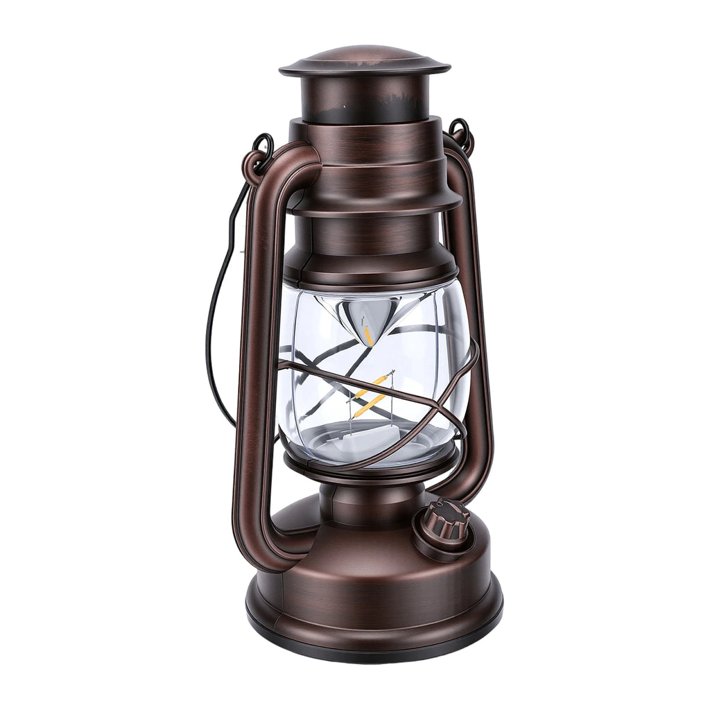 LED Vintage Camping Lantern Battery Powered Retro Camping Light Waterproof Hanging LED Tent Lamp for Outdoor Hiking Fishing
