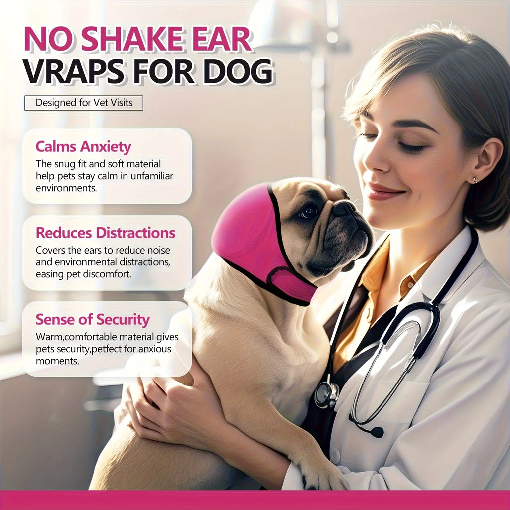 Adjustable Dog Earmuffs - Noise Reduction, Comfortable Quiet Headgear, Soothing Head Wrap, Suitable for Bathing, Grooming, Thunder, Fireworks - Durable Pet Supplies, Suitable for Squirrels