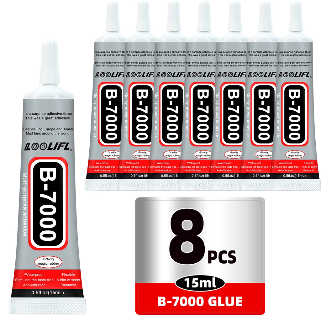 Loolifl B-7000 15/25/50/110Mltransparent Phone Screen Repair Glue Universal Glass Plastic DIY Adhesive with Precision Applicator