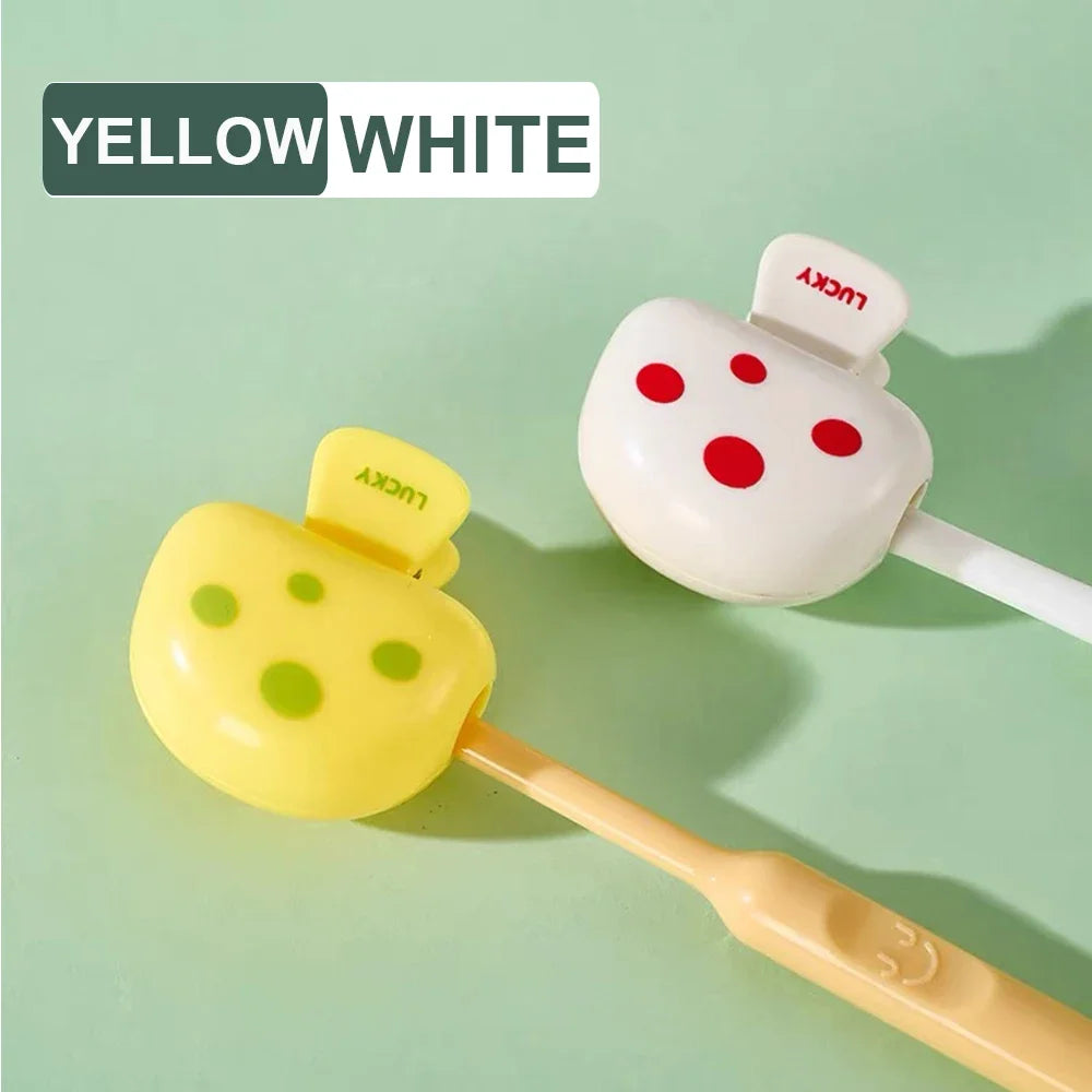 Portable Toothbrush Head Clip Household Dustproof Protective Cover Holder with Strong Spring for Travel