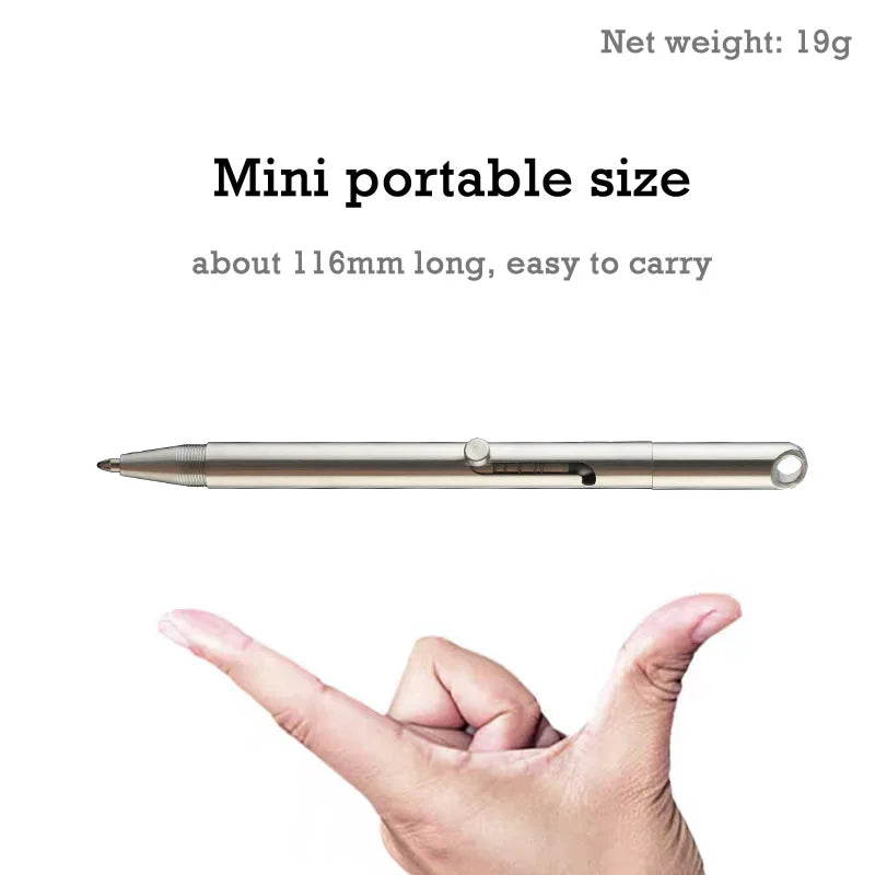 Portable 2-In-1 Stainless Steel Pen Pencil Self Defense Tactical Pen Mini Keychain Writing Pen Outdoor Survival EDC Tool Gift