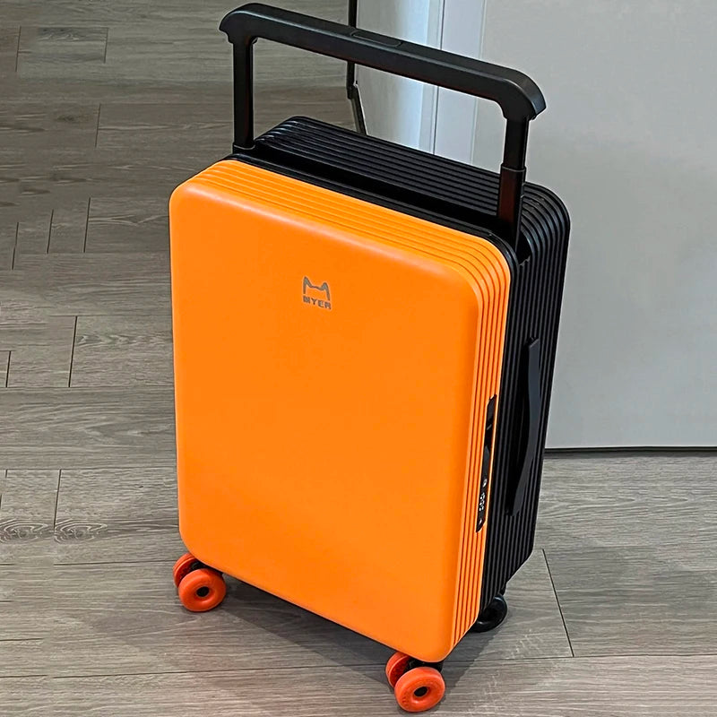 KLQDZMS Suitcase ABS+PC Boarding Box Large Capacity Trolley Case 20"24 Inch Cart Type Travel Bag Universal Wheel Rolling Luggage