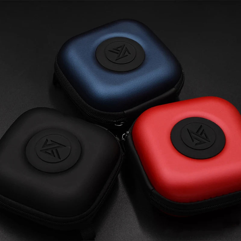 KZ PU Wired Headphone Bag Black Earphone Storage Case Convenient Carrying Earphone Cable Storage Box