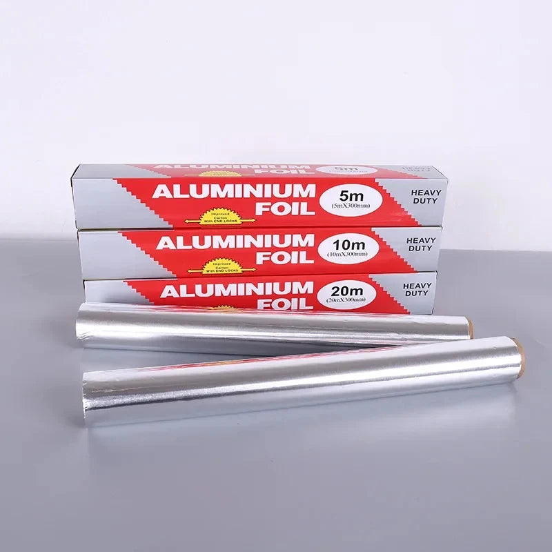Disposable Aluminum Foil, Non-Stick BBQ Wrapping Paper, Oven Safe Kitchen Oil-Proof Tool for Baking and Grilling,Various Lengths