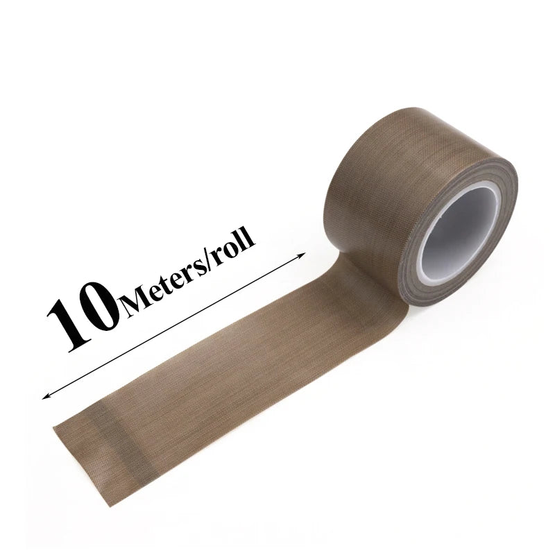 0.13/0.18mm PTFE  Insulation Tape - 5-100mm 300℃ High Temp Abrasion Resistant Tape for Vacuum Sealer & Packaging Machinery