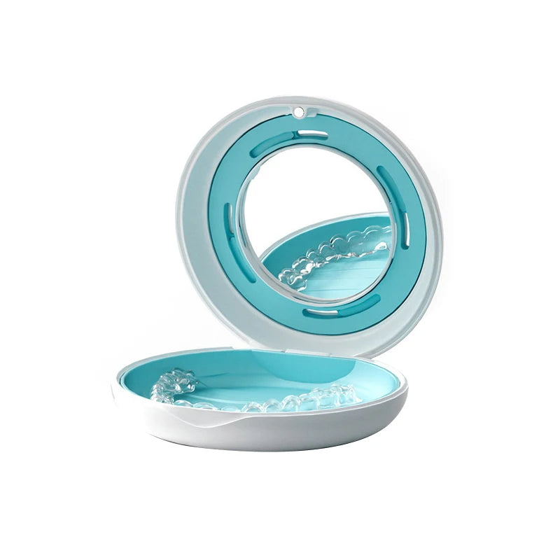 Orthodontic Case Dental Invisible Braces Retainer Box With Mirror Mouth Guard Denture Storage Aligner Case Oral Hygiene Organize