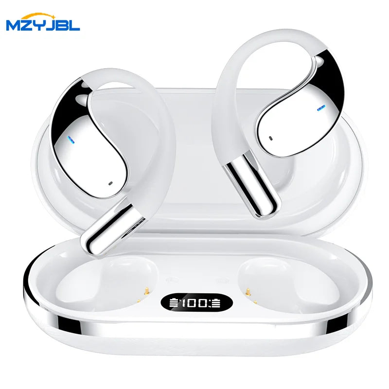 3-in-1 AI Translation Earbuds Q39 Wireless Bluetooth 5.4 Earphones LED Display Noise Canceling Ear Clip Sport Headphones Headset