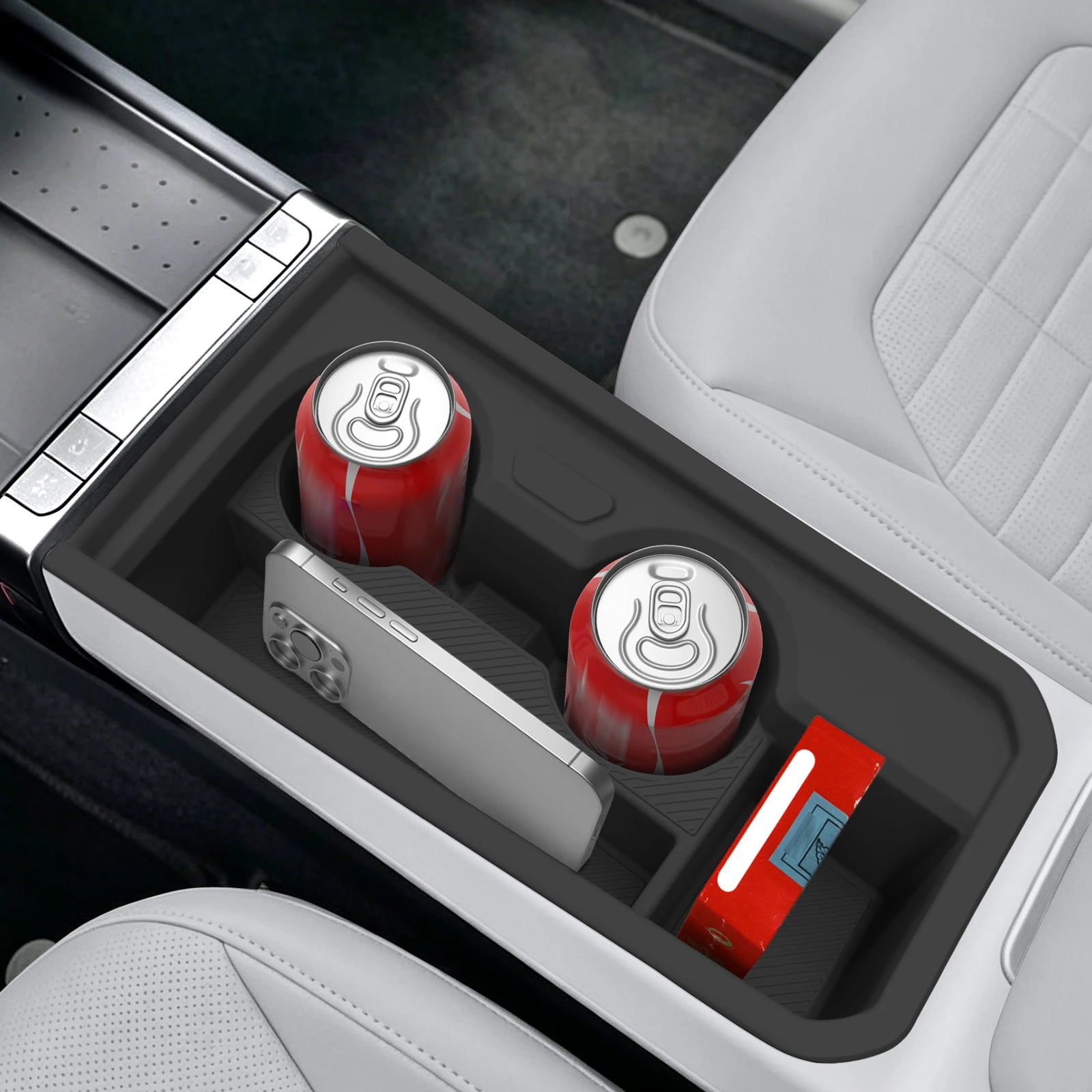 for Kia Seltos 2026 Central Console Water Cup Holder Car Interior Accessories Drinks Holder Storage Case Box