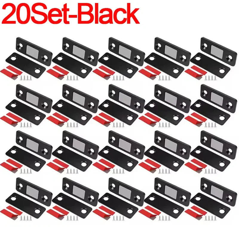 20/1Set Invisible Magnets Cabinet Catches Strong Magnetic Door Stopper Patch Adhesive Furniture Drawer Window Door Closer Latch