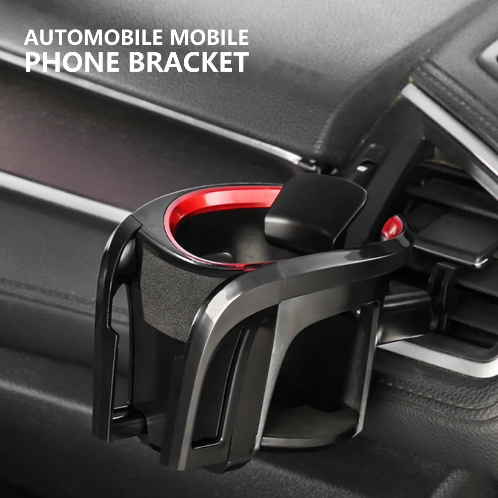 Car Cup Holder Air Vent Outlet 2 in 1 Coffee Bottle Holder and Car Phone Mount Universal Accessories Cups Car Vents Cup Rack