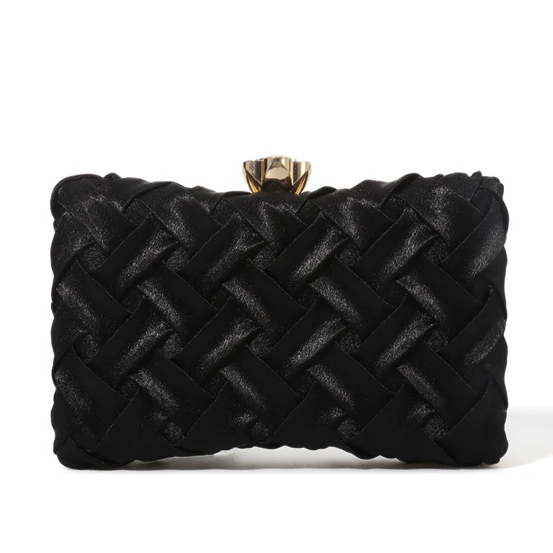 Women Evening Bags Luxury Design Party Wedding Chain Shoulder Bag Fashion Clutch Silk Handbag Purse For Cell Phone Makeups Keys