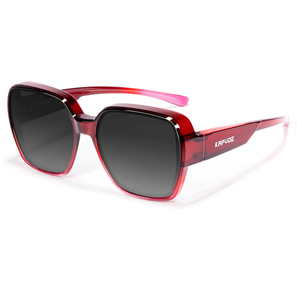 Kapvoe Fitover Sunglasses Polarized Oversized Driving Shades Square Over Sunglasses Men Cycling Glasses Fishing Bicycle Goggles