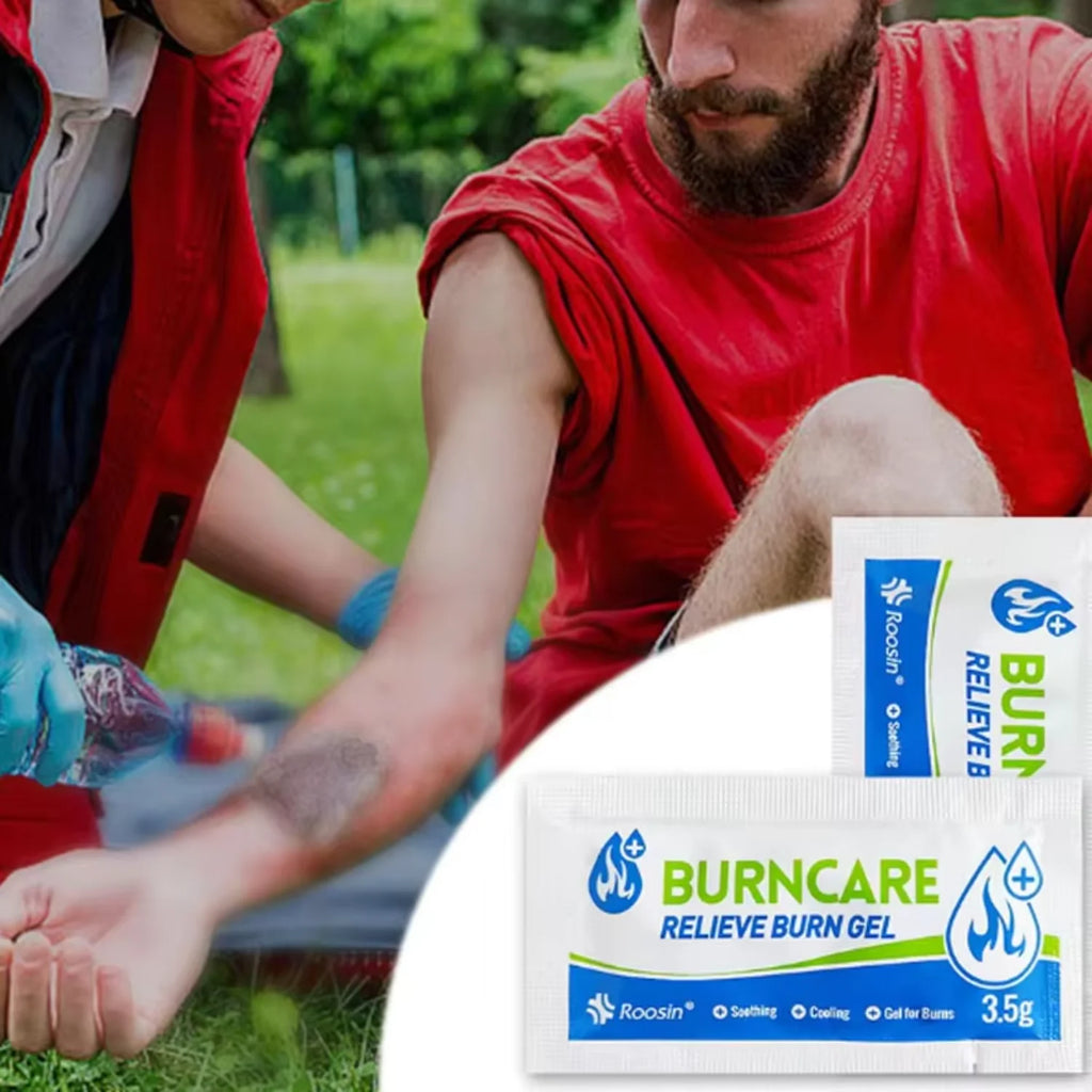 Professional Burn Care Kit with Advanced Dressings Cream & Gauze Portable Emergency Treatment for Home Travel Car Office