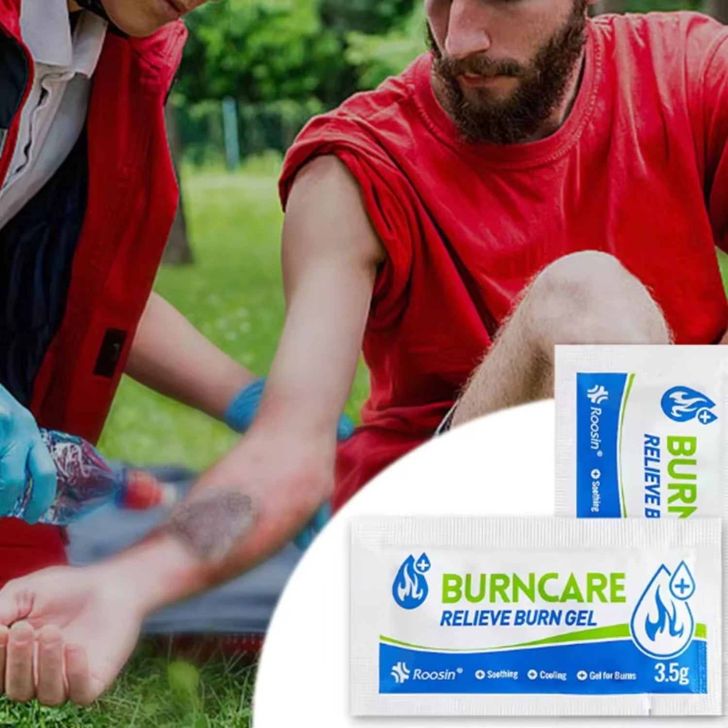 Professional Burn Care Kit with Advanced Dressings Cream & Gauze Portable Emergency Treatment for Home Travel Car Office