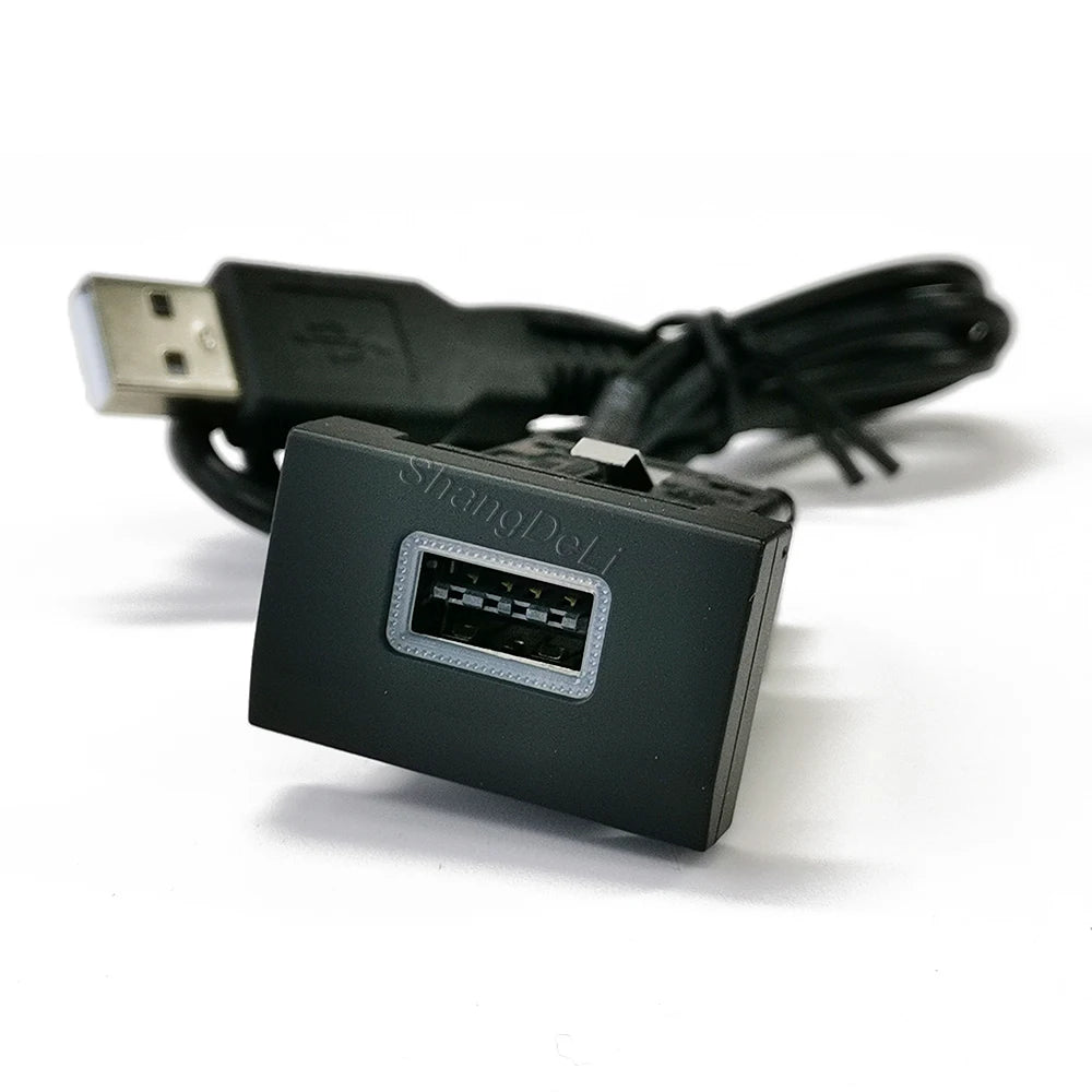 For VW Polo 2011-2013 Car USB Input Adapter Socket Audio Radio U-disk Flash Socket Interface Adapter with Cable