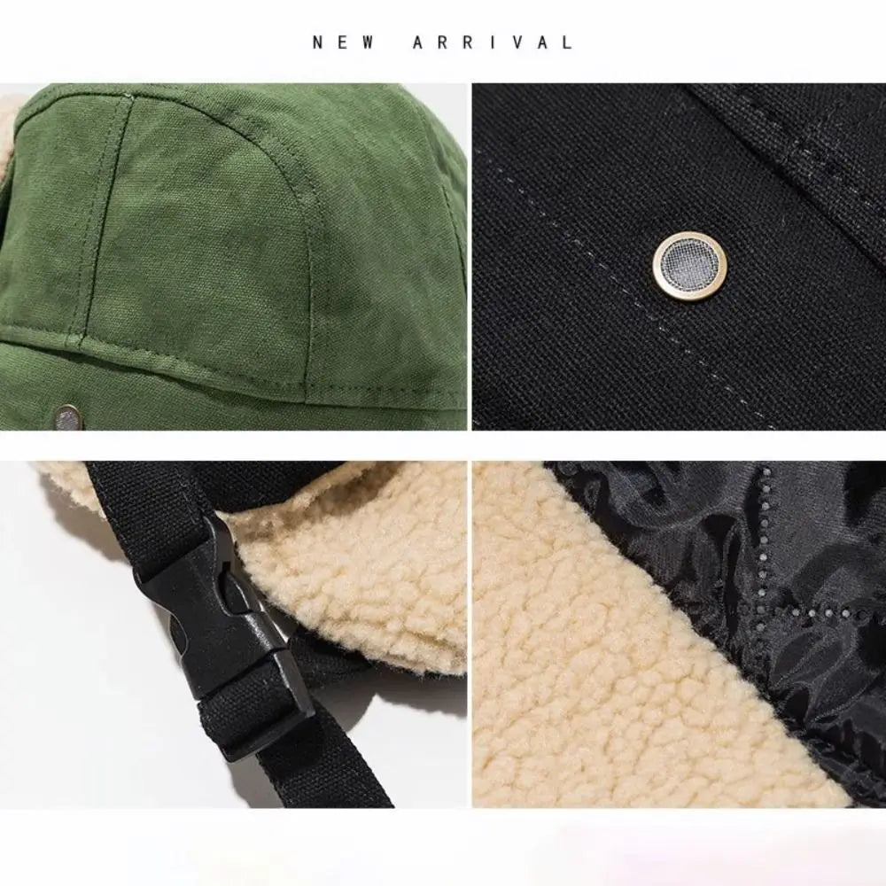 Casual Windproof Winter Bomber Hats Thickened Warm Accessories Warm Snow Cap Ear Protection Winter Ski Caps for Men Women