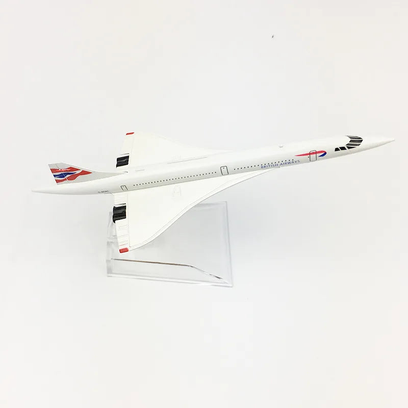 16/20cm Plane Model Concorde Air France/British/Singapore/American Diecast Alloy Airplane Airlines with Stand Children Toys Gift