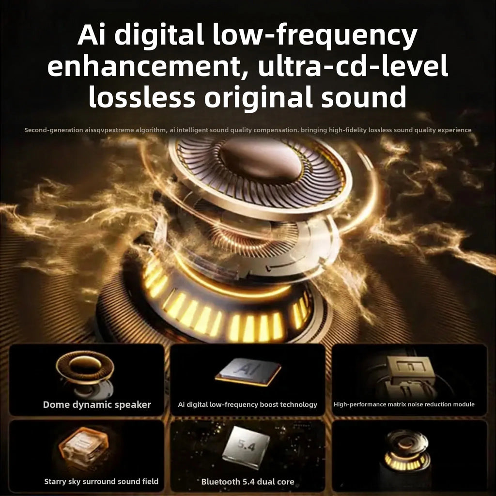 3-in-1 AI Translator Earbuds 144 Languages Noise Cancelling Bluetooth 5.3 Headset Instant Translator Smart Voice Real Time