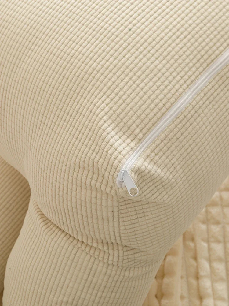 Corn velvet high-end pillow bedside backrest cushion detachable sofa waist cushion soft bag floating window bed backrest pillow