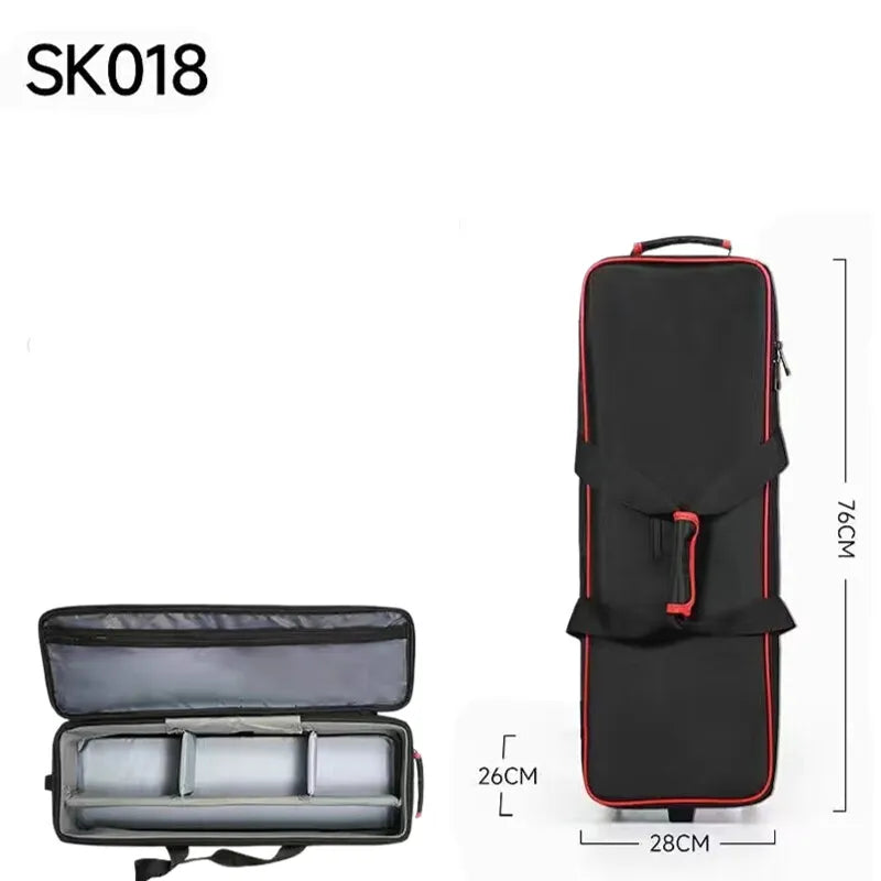 Professional Studio Flash Light Kit Rolling Suitcase Large/Medium/Small Photography Equipment Luggage Bag with Wheel Travel case