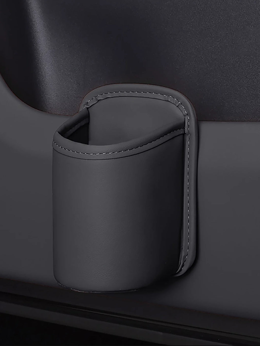 PU Leather Car Cup Holder Storage -2-in-1 Car Beverage Holder and Storage Box, High-End Car Storage for Mobile Phones/Keys/Coins