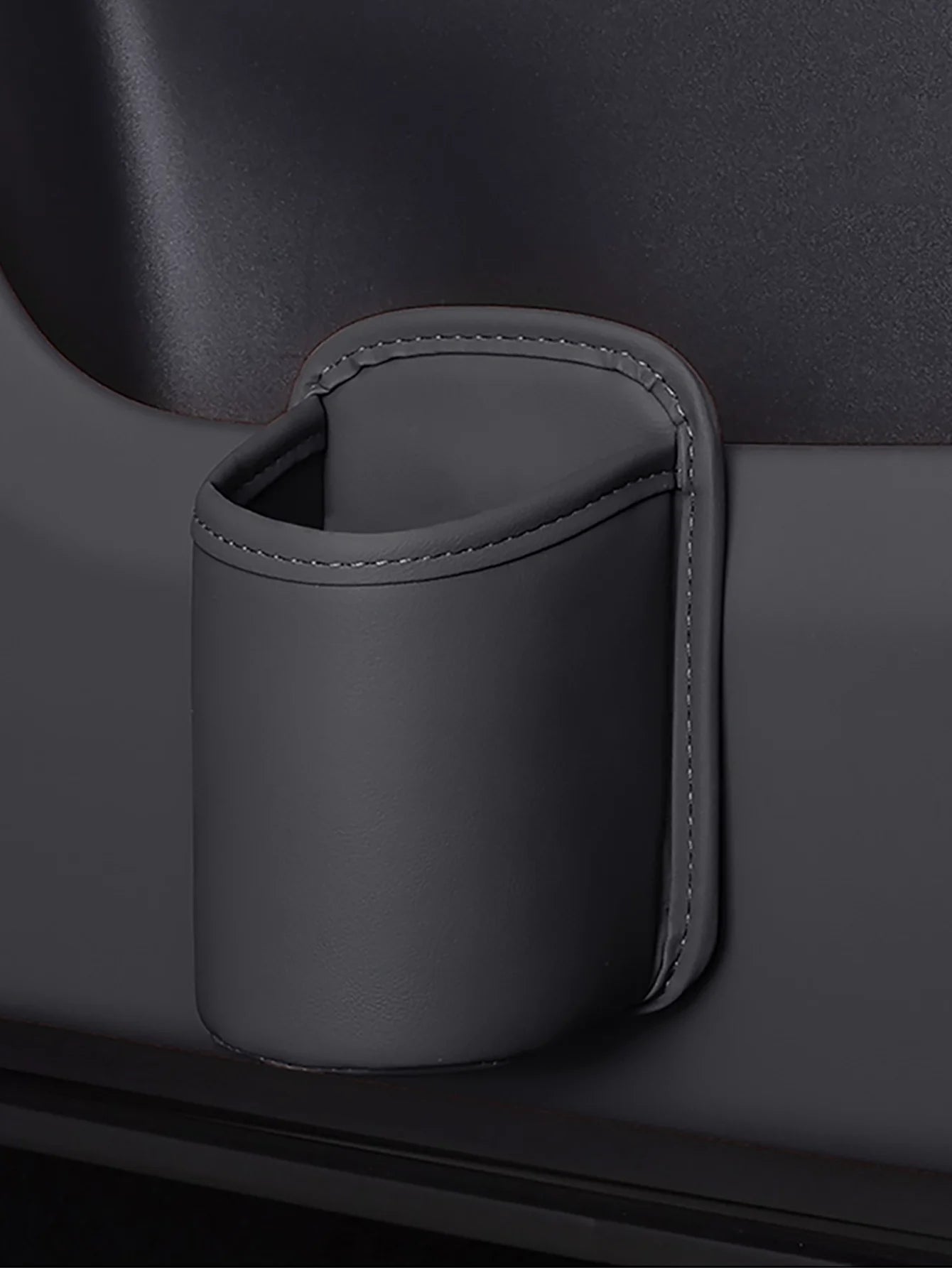 PU Leather Car Cup Holder Storage -2-in-1 Car Beverage Holder and Storage Box, High-End Car Storage for Mobile Phones/Keys/Coins