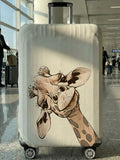 Cartoon Tilted Giraffe Print Luggage Cover, Suitable for 18-32 Inch Luggage Cover, Suitcase Protector, Travel Accessories