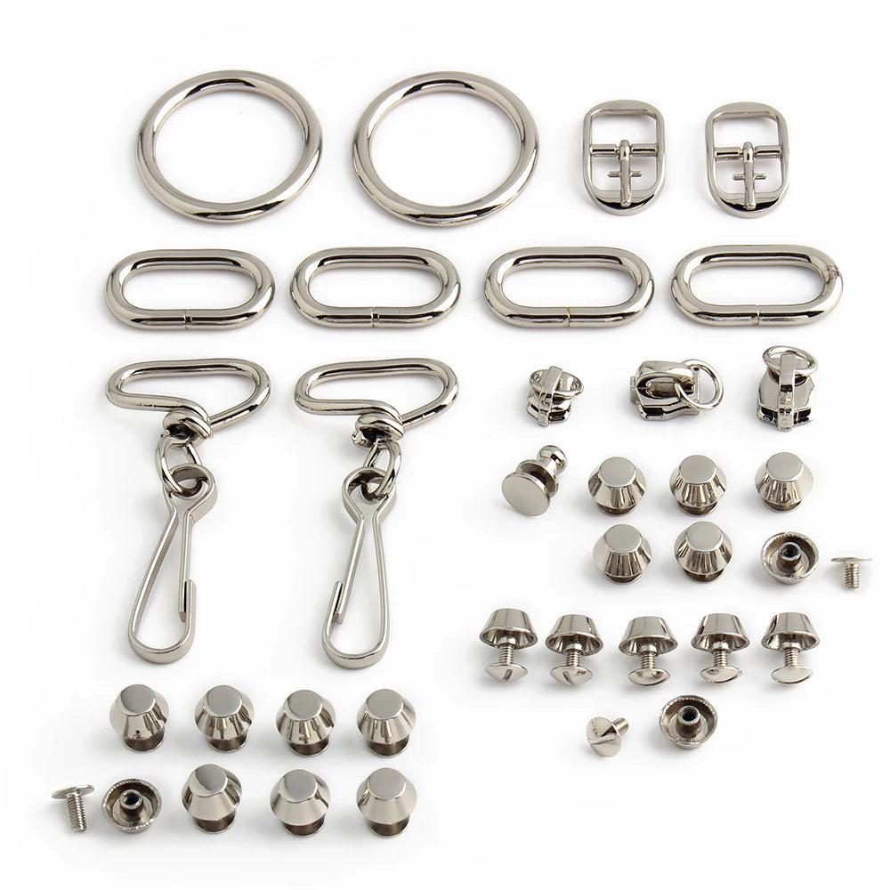 1/3/5/10Sets Fashion Metal Bag Lock Clasps Women Tote Bags Making Supplies Bag Accessories Sets For Handbag DIY Hardware Kits