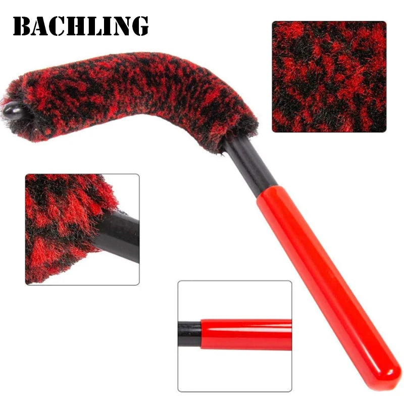 Auto Wheel Detailing Brush Bendable Wheel Woolies Three sizesCar Cleaning Tools for Rim Tire Cleaning Automobile Wheel Brushes