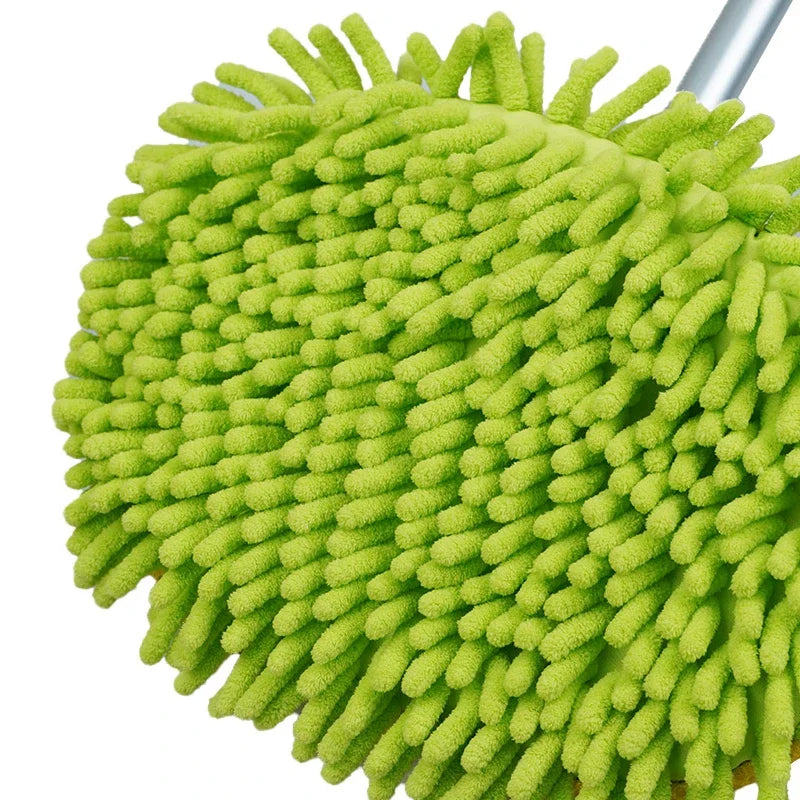 2 In 1 Car Cleaning Brush Car Wash Brush Duster Telescoping Alloy Long Handle Cleaning Mop Chenille Broom Auto Accessories