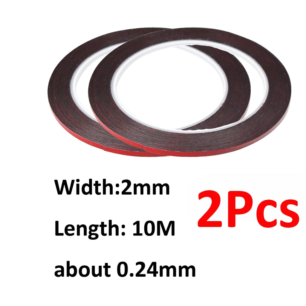 2mm Curved Phone Display Screen Frame Adhesive Tape for Samsung Huawei Xiaomi Strong Double-Sided Foam Tape Back Housing Repair