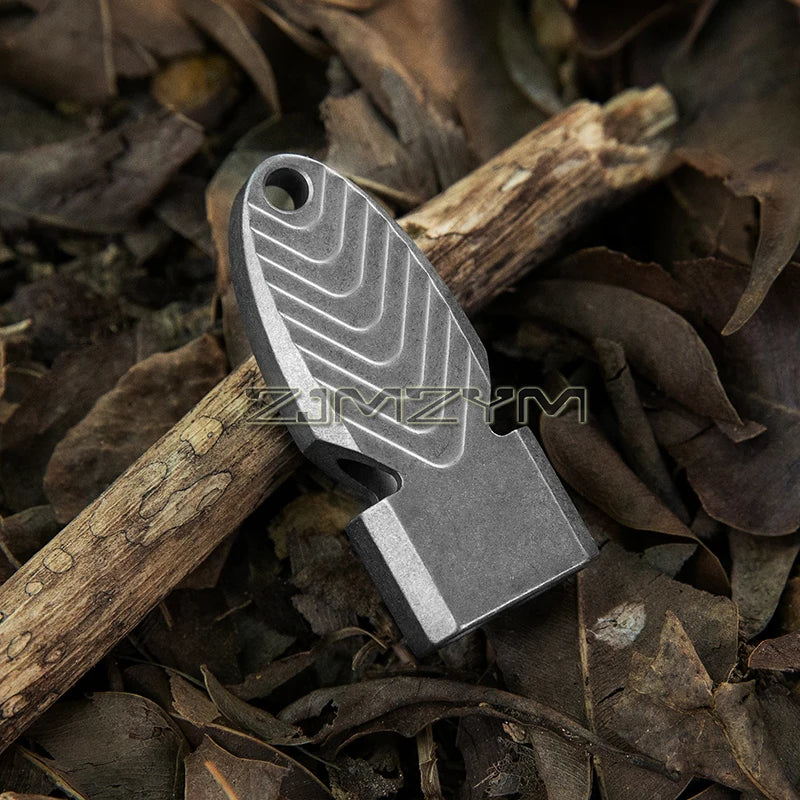 Titanium Alloy Whistle Emergency Whistle 120db Safety Whistle with Lanyard, Outdoor Survival Small Whistle for Life Saving