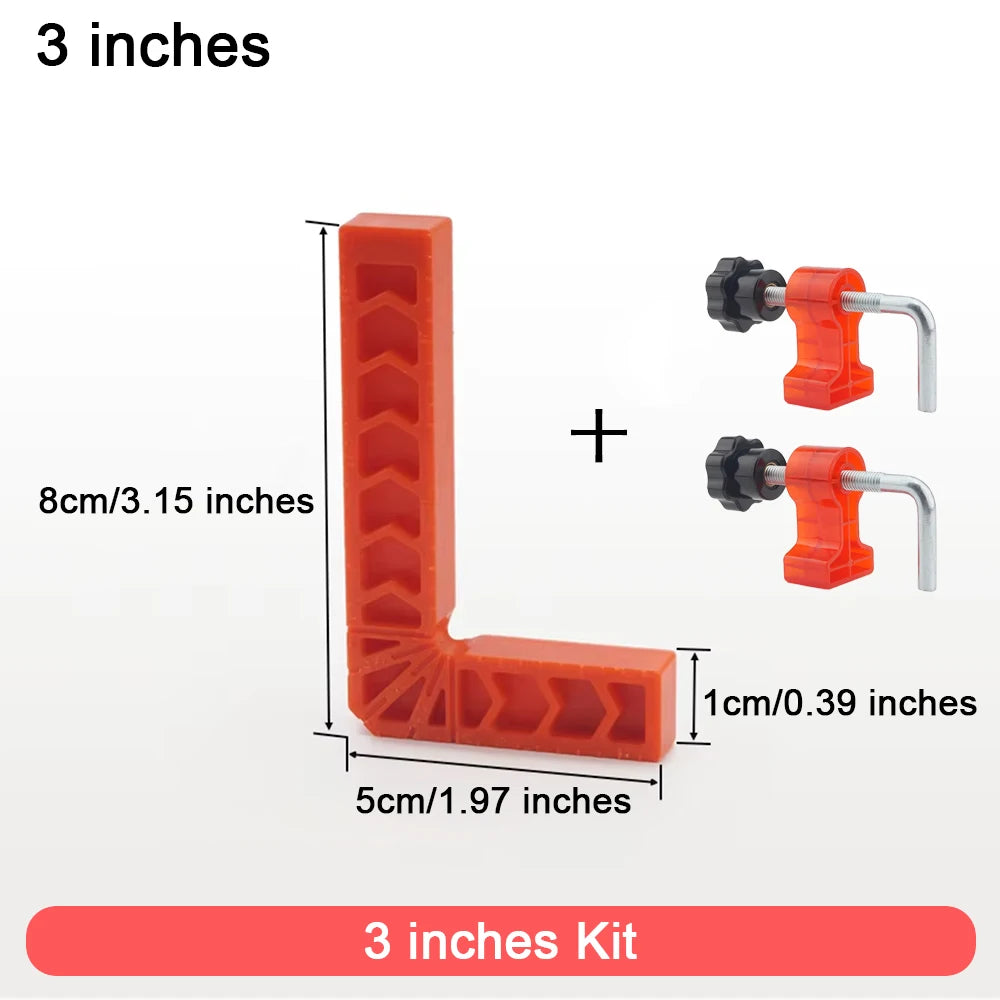 90 Degree Auxiliary Positioner Squares Right Angle Ruler Clamps Reusable Plastic L Fixed Corner Gripper Woodworking Holder Tools