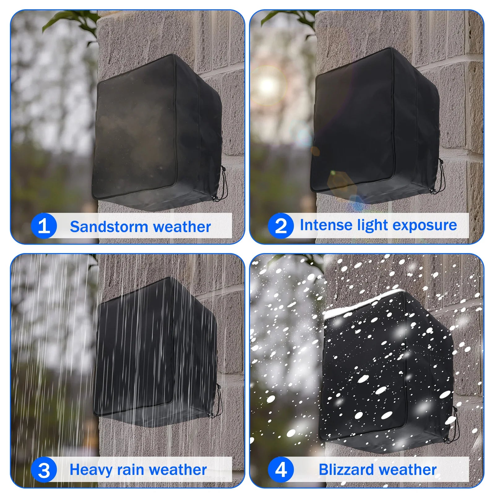 EV Charging Station Cover Oxford Waterproof Dust Electric Vehicle Charger Protector with Adjustable Zipper EV Charger Rain Cover