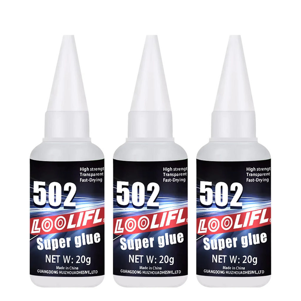 502 Super Glue 20g Fast-Drying Adhesive, Waterproof Instant Glue for Plastic, Wood, Metal, Rubber,DIY Repair with Precision Tips