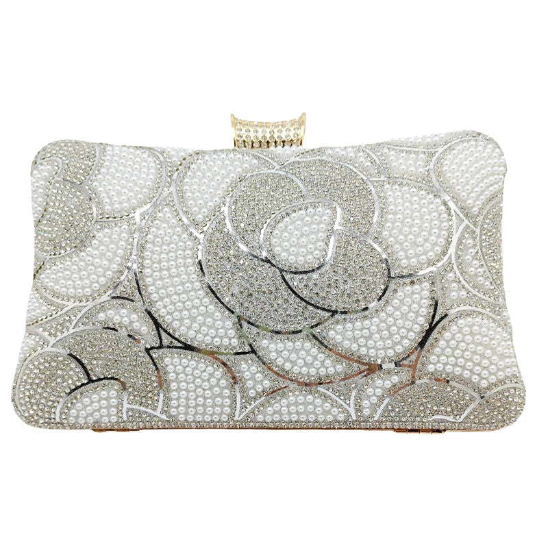 Party Banquet Glitter Handbags Fashion Elegant Crystal Bridal Wedding Clutch Bags Luxury Rhinestone Women's Evening Clutch Bag