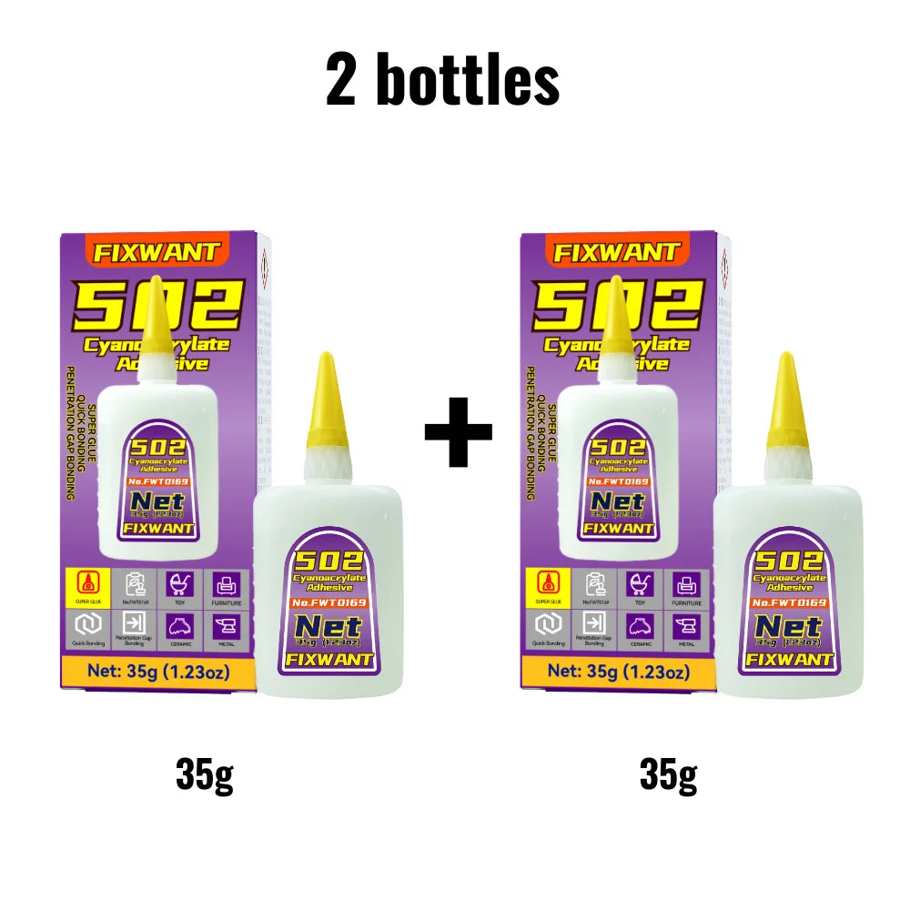 1-3pcs Instant Quick-drying FIXWANT 502 Super Glue Cyanoacrylate Adhesive Leather Rubber Wood Metal Strong Bond Liquid Glue Tool