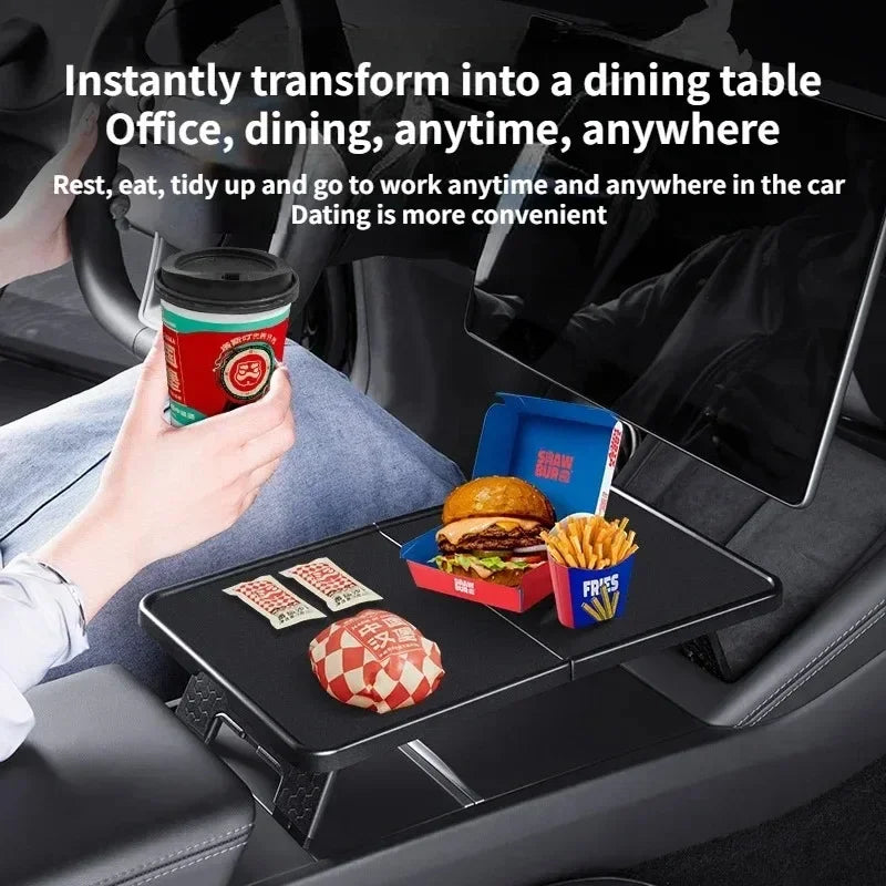 For Tesla Model 3/Y/YL Juniper Highland 2019-2026 Car Steering Wheel Laptop Tray Food Desk Portable Office Table Car Accessories