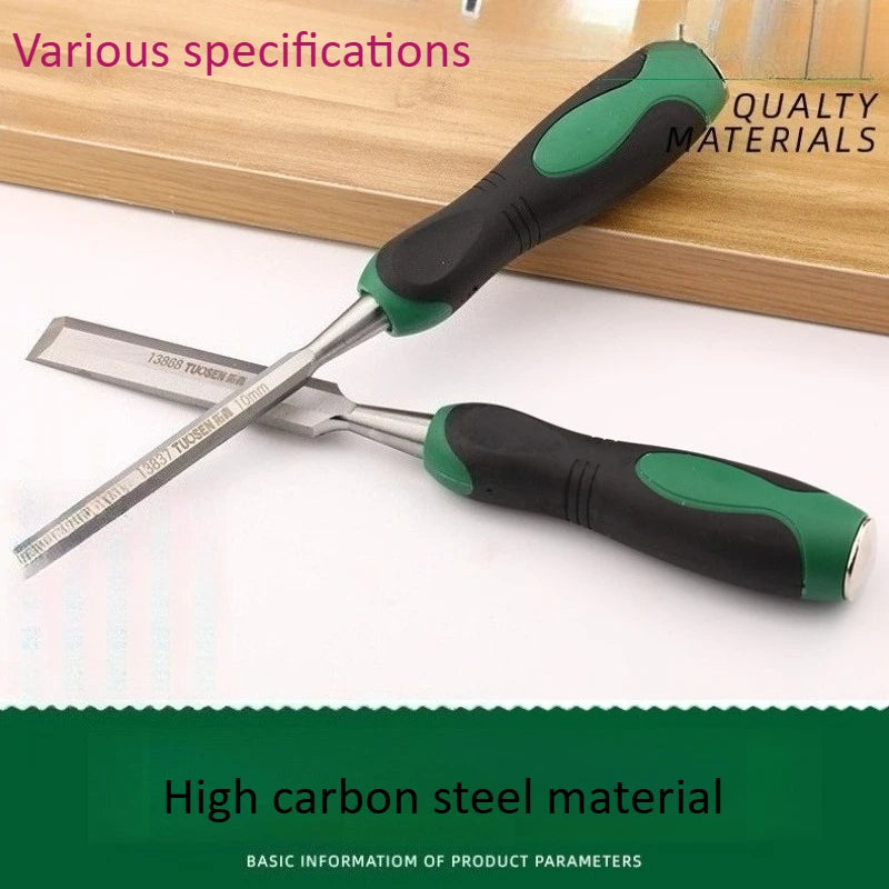 1Pc 10-25mm Wood Chisel Slotting Tool Steel Flat Chisel for Wood Carving Hardware Tool
