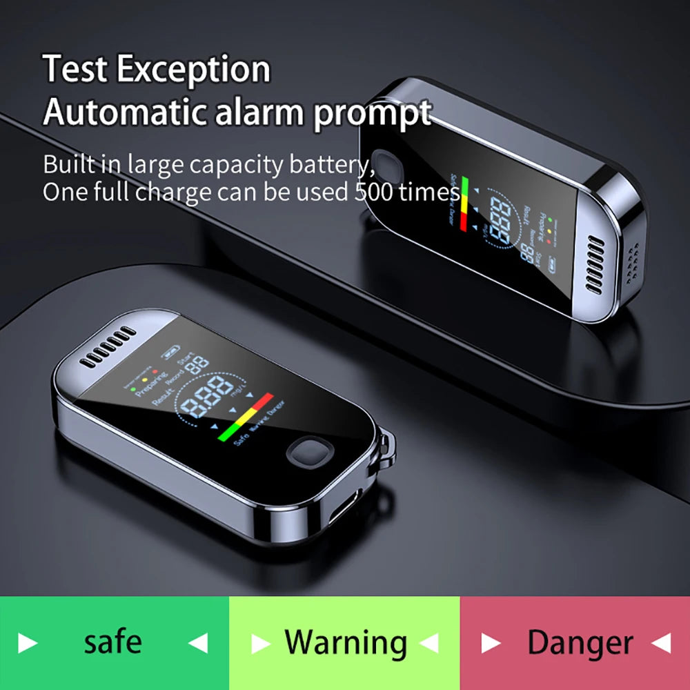 NEW USB Rechargeable Electronic Alcohol Tester Keychain Digital Breath Alcohol Tester Professional Breathalyzer With LCD Display