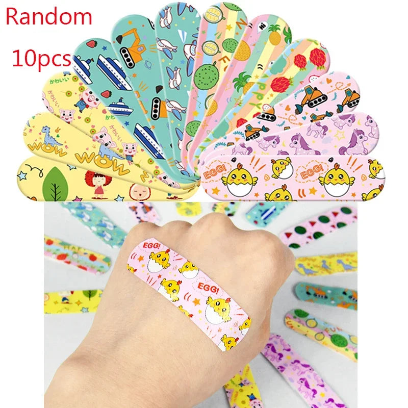 10-480Pcs Cartoon Animal Pattern Waterproof Hemostasis Kids Band Aid Stickers Adhesive Bandage Plasters for Children