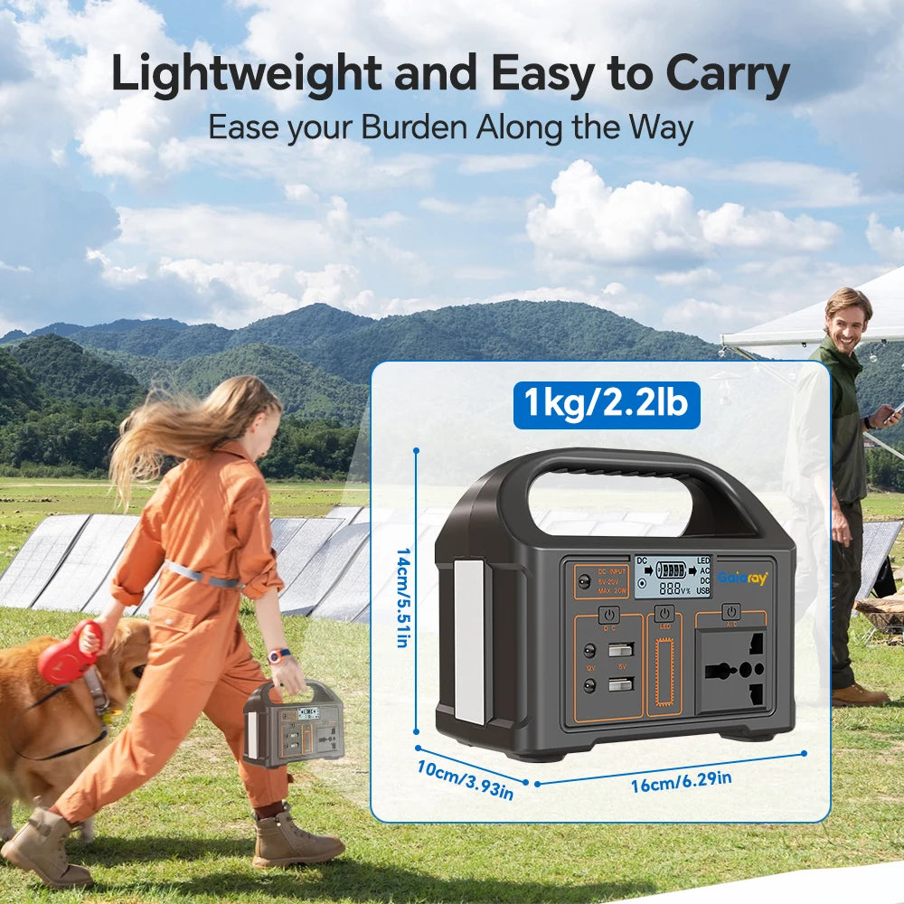 Gaiaray 100W Portable Power Station AC110V 220V 76.8Wh Solar Generator Outdoor Power Bank For Camping Travel Emergency Energy