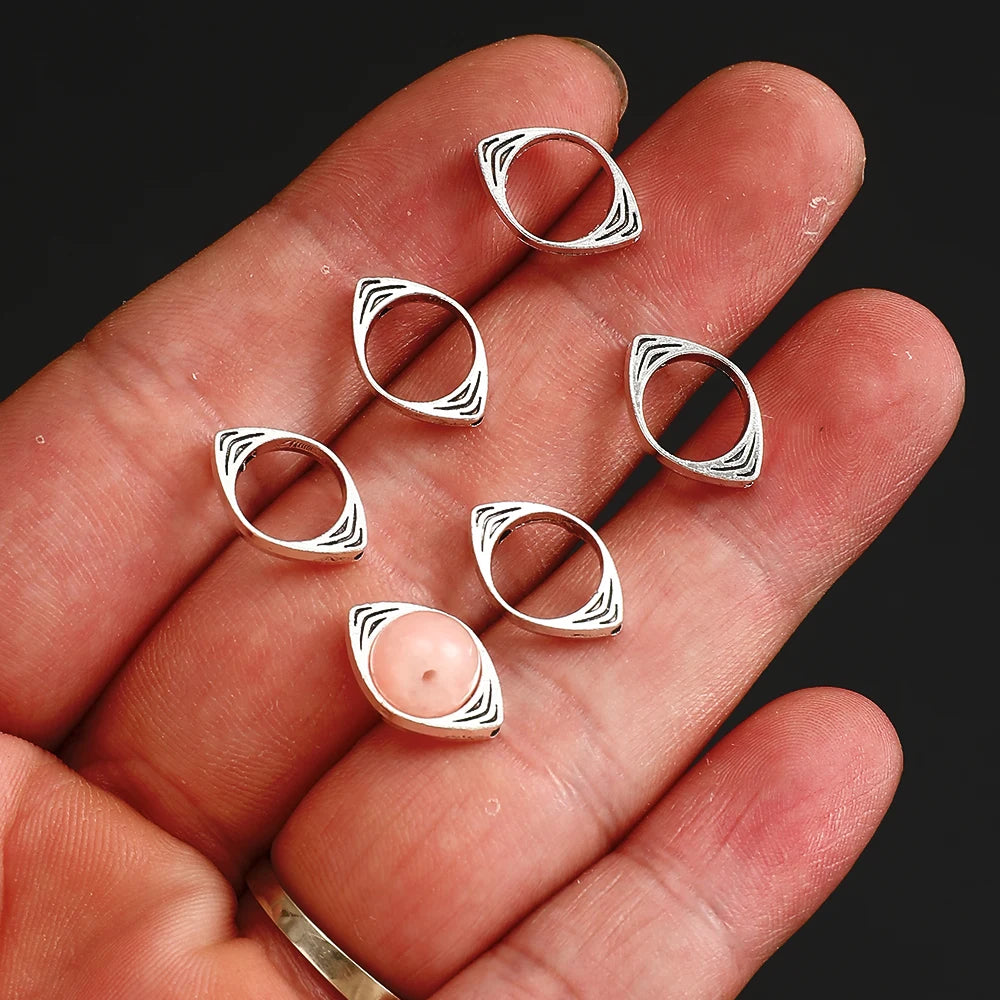 30Pcs Alloy Devil Eye Beading Frame Spacers Fit 8mm Jewelry Bracelet Separation Spacers Diy Necklace Bracelets Circles Accessory