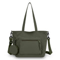 Women Nylon Tote Bag Detachable Crossbody Strap Coin Purse Multi Pocket Handbag For Daily Travel Work Shopping