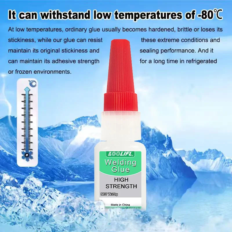 LOOLIFL High-Strength Refrigerator Welding Adhesive Universal Transparent Instant Super Adhesive for Seamless Repair Oily Surfac