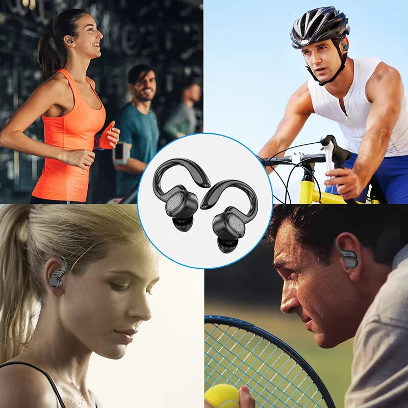 Lenovo Original EarHook Sports Earphones Wireless Bluetooth Headphones Sports in-Ear Digital Display Noise Reduction Headset