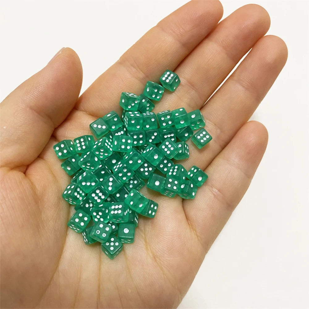 1000Pcs Super Mini 5MM D6 Point Dice With Square Angle For Board Games Trumpet Stereo Model Stationery Dice