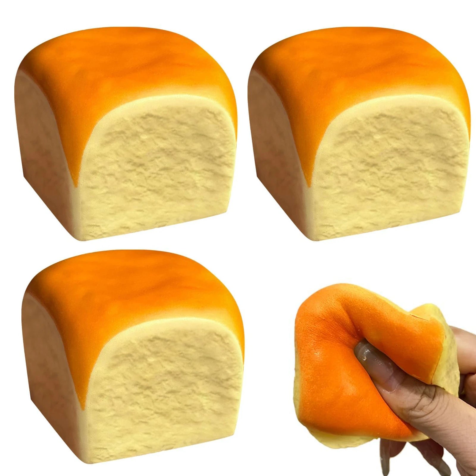 1/2Pcs Taba Squeeze Cheese Cube Bread Squishy Soft Slow Rise Stress Relief Fidget for Kids Party Favors Adults Office Gifts