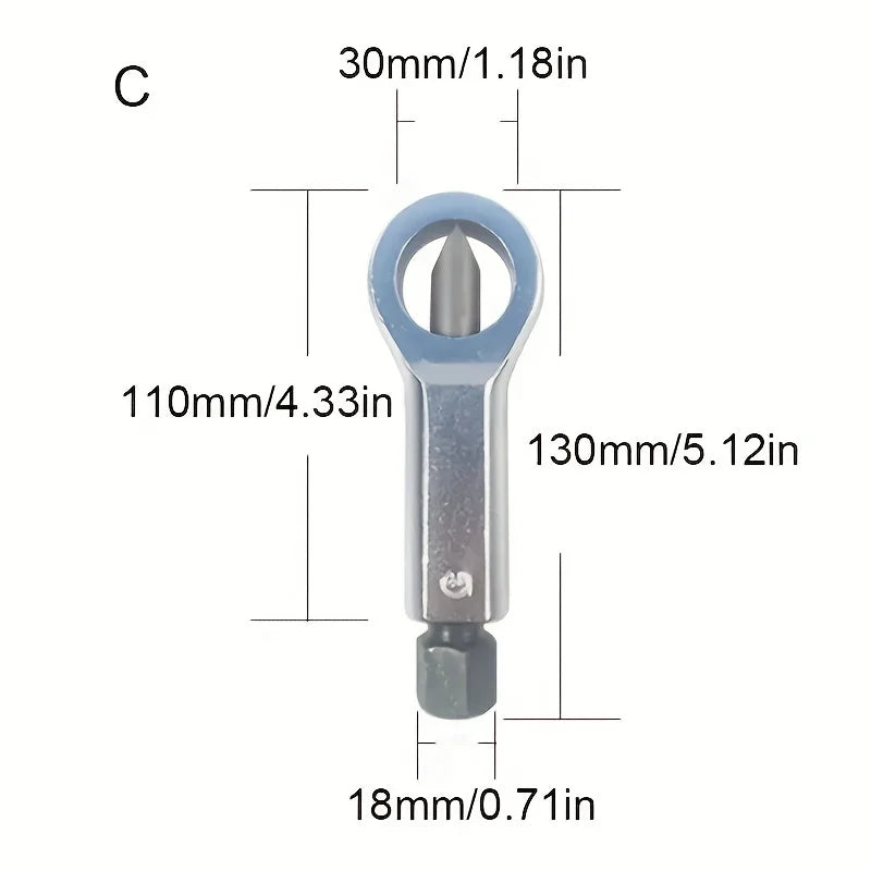 Nut Screw Splitter Set Remover Tools,Rusted Nut Breaker,Steel Nut Remover Extractor,Manual Pressure Nut Cracker Metal Splitter